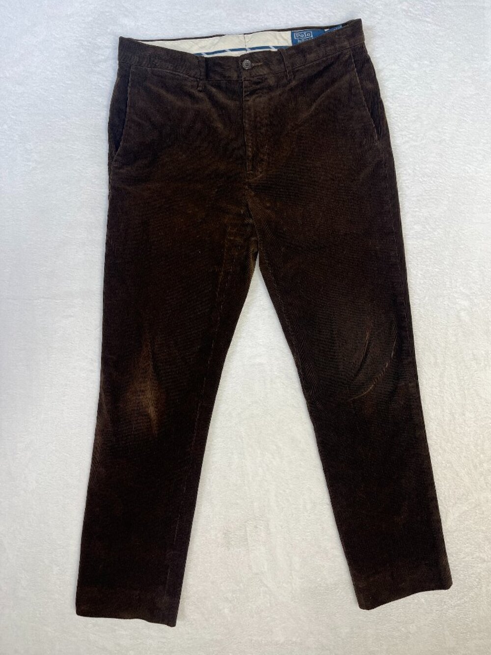 VTG Polo Ralph Lauren Brown Corduroy Mens Trousers sz 30x30 Preppy Academia Fall